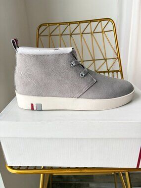 NIB Ben Sherman Thames Men's Suede Chukka Mid Top Sneaker Boots Gray M6.5/ W8